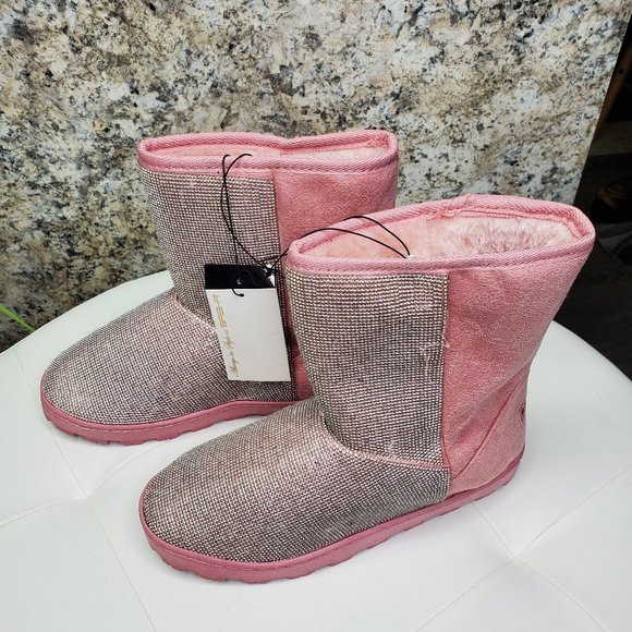 Rhinestone Pink Sasha Boots Size 9 - Picture 1 of 4